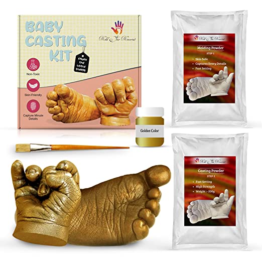 Moldart 3D Baby Casting Kit Molding Powder for Baby Hand Cast Foot